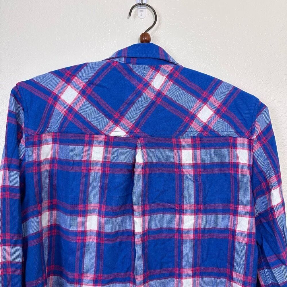 Rails Hunter Button Up Red Ruby Pleated Shirt Size S - Picture 10 of 10